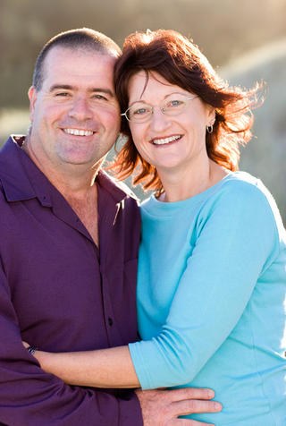 A healthy Michael Haige and his wife, six months before his courageous struggle with health insurance began.